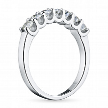 14K White Gold Ring with 7 Round-Cut Lab-Created Diamonds 0.588 CT.TW