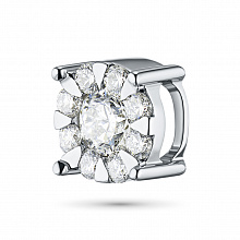 Sterling Silver Pendant with 9 Round-Cut Lab-Created Diamonds 0.316 CT.TW