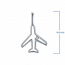 14K White Gold Pendant with 1 Round-Cut Lab-Created Diamond 0.007 CT.TW