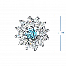 14K White Gold Pendant with 25 Round-Cut Lab-Created Diamonds 0.433 CT.TW