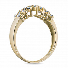 14K Yellow Gold Ring with 20 Round-Cut Lab-Created Diamonds 0.306 CT.TW