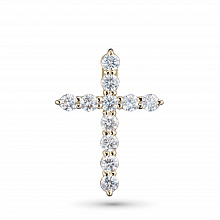 14K Yellow Gold Pendant with 11 Round-Cut Lab-Created Diamonds 1.284 CT.TW