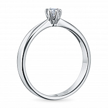 White Gold Ring with 1 Round-Cut Lab-Created Diamond 0.7 CT.TW