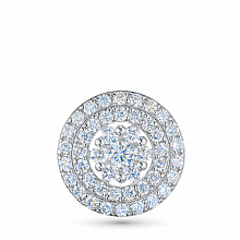 Sterling Silver Pendant with 46 Round-Cut Lab-Created Diamonds 0.614 CT.TW