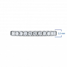 14K White Gold Ring with 11 Round-Cut Lab-Created Diamonds 0.186 CT.TW