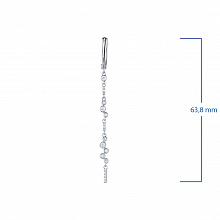 14K White Gold Earrings with 40 Round-Cut Lab-Created Diamonds 0.693 CT.TW