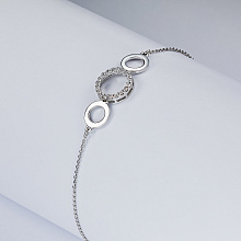 14K White Gold Bracelet with 20 Round-Cut Lab-Created Diamonds 0.249 CT.TW