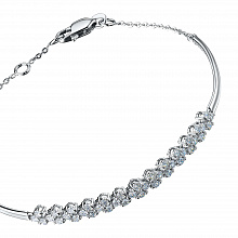 14K White Gold Bracelet with 40 Round-Cut Lab-Created Diamonds 1.249 CT.TW