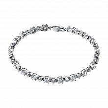 14K White Gold Bracelet with 37 Round-Cut Lab-Created Diamonds 2.653 CT.TW