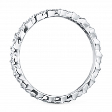 14K White Gold Ring with 60 Round-Cut Lab-Created Diamonds 0.343 CT.TW
