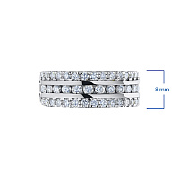 14K White Gold Ring with 42 Round-Cut Lab-Created Diamonds 0.92 CT.TW - изображение 3