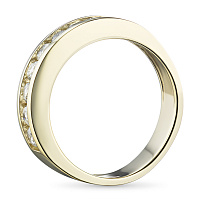 Yellow Gold Ring with 9 Round-Cut Lab-Created Diamonds 0.432 CT.TW - изображение 4