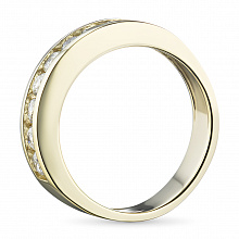 14K Yellow Gold Ring with 9 Round-Cut Lab-Created Diamonds 0.379 CT.TW