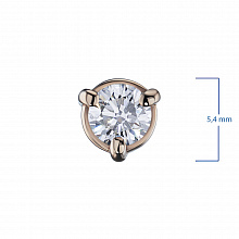 14K Rose Gold Pendant with 1 Round-Cut Lab-Created Diamond 0.495 CT.TW