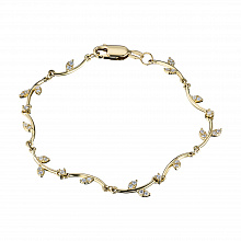 14K Yellow Gold Bracelet with 35 Round-Cut Lab-Created Diamonds 0.411 CT.TW