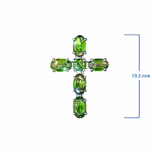 Sterling Silver Pendant with 6 Round-Cut Chromdiopsides 1.277 CT.TW