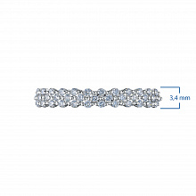 14K White Gold Ring with 37 Round-Cut Lab-Created Diamonds 0.374 CT.TW
