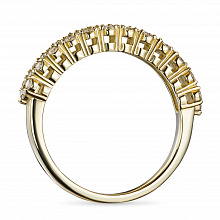 14K Yellow Gold Ring with 37 Round-Cut Lab-Created Diamonds 0.491 CT.TW