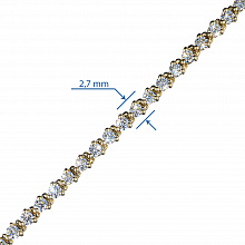 14K Yellow Gold Bracelet with 60 Round-Cut Lab-Created Diamonds 2.148 CT.TW