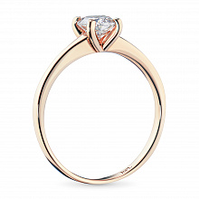 Rose Gold Ring with 1 Princess-Cut Lab-Created Diamond 0.715 CT.TW
