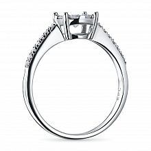 Sterling Silver Ring with 23 Round-Cut Lab-Created Diamonds 0.453 CT.TW