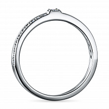 Sterling Silver Ring with 21 Round-Cut Lab-Created Diamonds 0.193 CT.TW