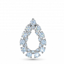 Sterling Silver Pendant with 21 Round-Cut Lab-Created Diamonds 1.051 CT.TW