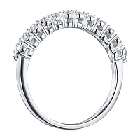 Sterling Silver Ring with 37 Round-Cut Lab-Created Diamonds 0.71 CT.TW - изображение 4