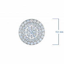 Sterling Silver Pendant with 46 Round-Cut Lab-Created Diamonds 0.614 CT.TW
