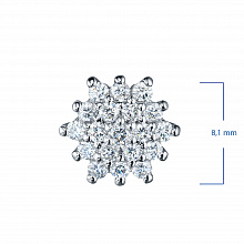 14K White Gold Pendant with 19 Round-Cut Lab-Created Diamonds 0.315 CT.TW