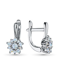 14K White Gold Earrings with 22 Round-Cut Lab-Created Diamonds 0.46 CT.TW - изображение 5