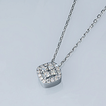 Sterling Silver Pendant with 20 Round-Cut Lab-Created Diamonds 0.234 CT.TW