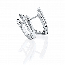 14K White Gold Earrings with 2 Round-Cut Lab-Created Diamonds 0.319 CT.TW