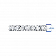 14K White Gold Ring with 9 Round-Cut Lab-Created Diamonds 0.334 CT.TW