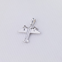 Sterling Silver Pendant with 1 Round-Cut Lab-Created Diamond 0.006 CT.TW