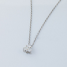 Sterling Silver Pendant with 3 Round-Cut Lab-Created Diamonds 0.307 CT.TW