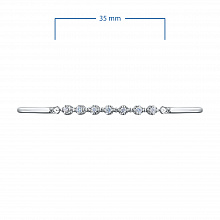 Sterling Silver Bracelet with 7 Round-Cut Lab-Created Diamonds 0.208 CT.TW