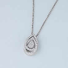 Sterling Silver Pendant with 51 Round-Cut Lab-Created Diamonds 0.364 CT.TW