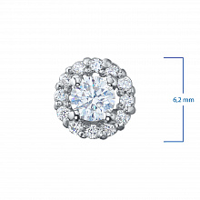 14K White Gold Pendant with 13 Round-Cut Lab-Created Diamonds 0.222 CT.TW