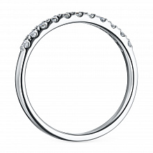 14K White Gold Ring with 11 Round-Cut Lab-Created Diamonds 0.186 CT.TW