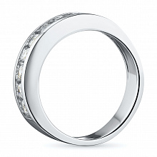 White Gold Ring with 9 Round-Cut Diamonds 0.371 CT.TW