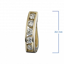 14K Yellow Gold Earrings with 10 Round-Cut Lab-Created Diamonds 2.173 CT.TW