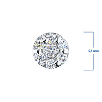 Sterling Silver Pendant with 7 Round-Cut Lab-Created Diamonds 0.166 CT.TW - изображение 3