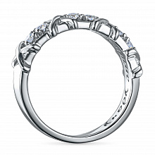 Sterling Silver Ring with 6 Round-Cut Lab-Created Diamonds 0.241 CT.TW