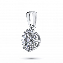 Sterling Silver Pendant with 23 Round-Cut Lab-Created Diamonds 0.251 CT.TW