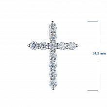 14K White Gold Pendant with 11 Round-Cut Lab-Created Diamonds 1.185 CT.TW