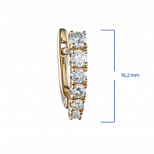 14K Yellow Gold Earrings with 12 Round-Cut Lab-Created Diamonds 0.93 CT.TW