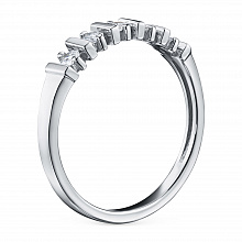 Sterling Silver Ring with 6 Round-Cut Lab-Created Diamonds 0.238 CT.TW