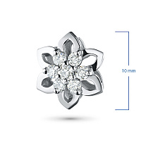 Sterling Silver Pendant with 7 Round-Cut Lab-Created Diamonds 0.141 CT.TW - изображение 3