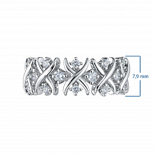 14K White Gold Ring with 16 Round-Cut Lab-Created Diamonds 0.314 CT.TW